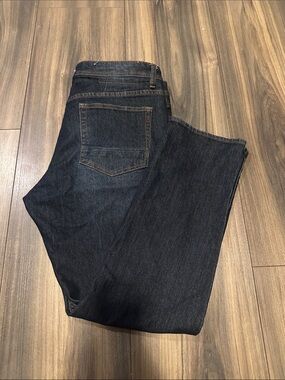 MBX Men’s Straight Jeans in Dark Blue Denim